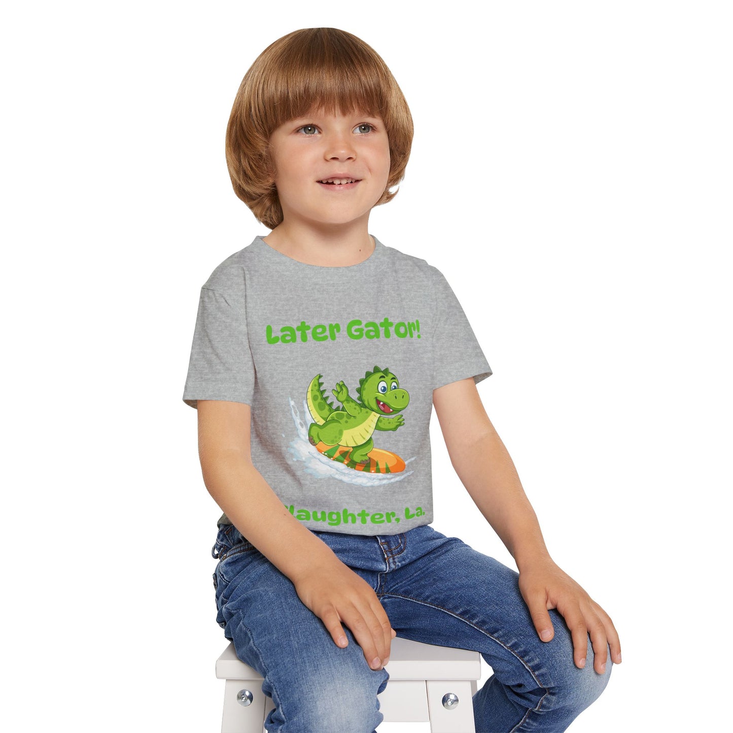 Toddler Later Gator Surfboard Tee