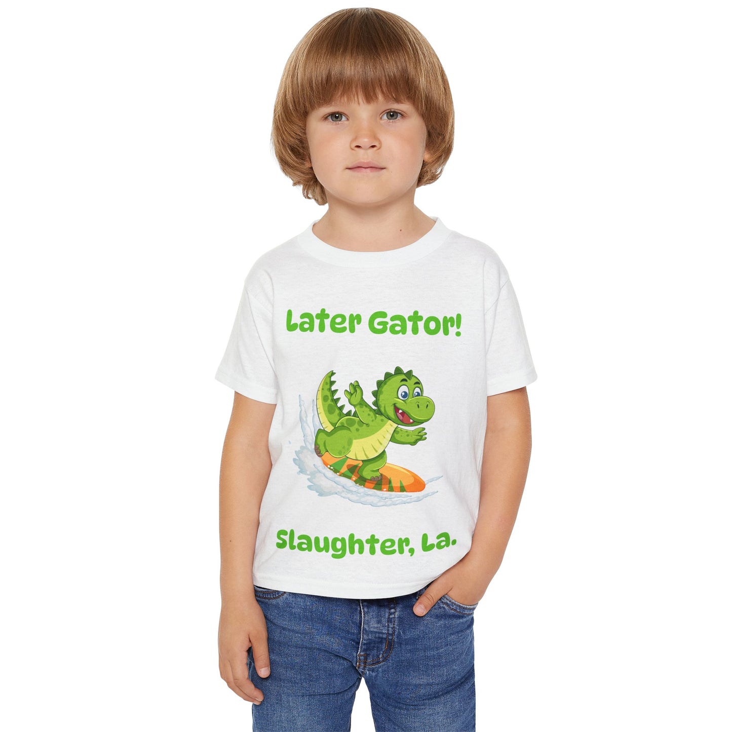 Toddler Later Gator Surfboard Tee