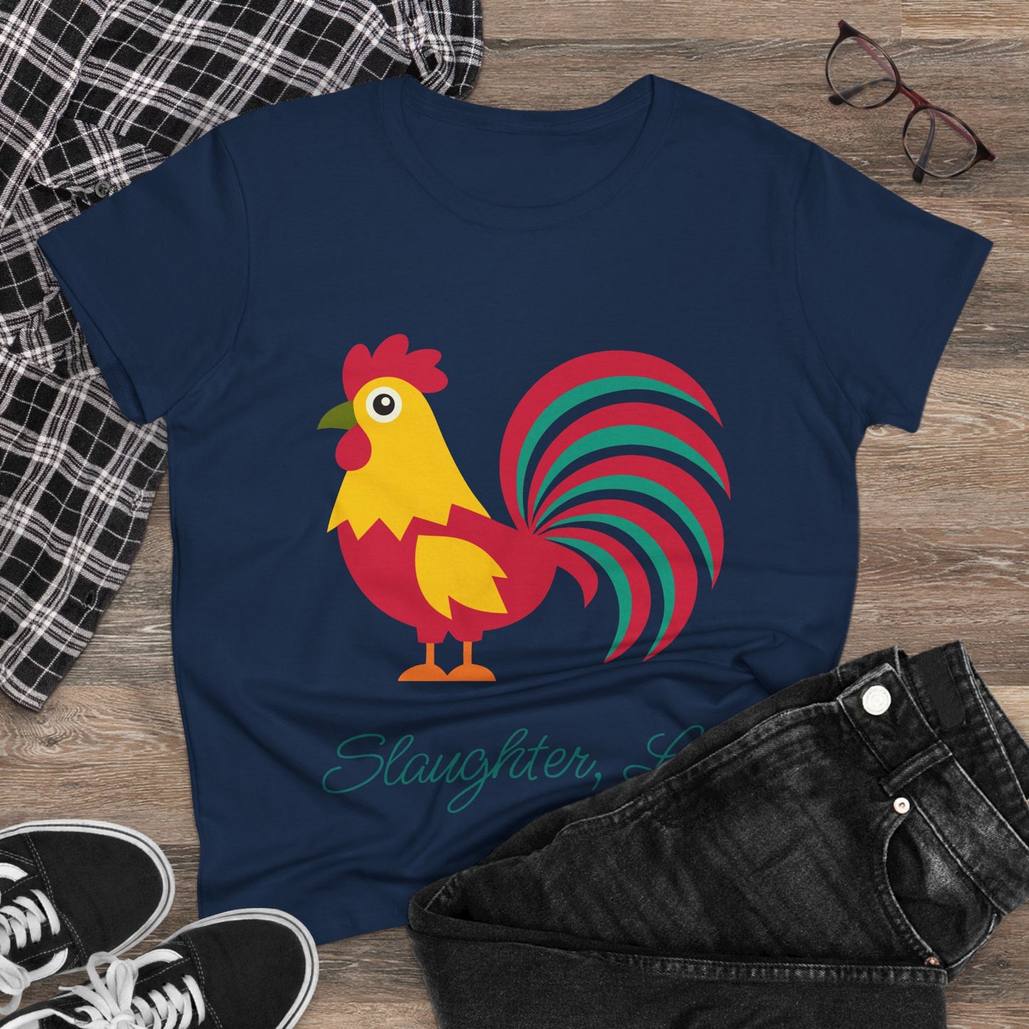 Women's Colorful Chicken Tee