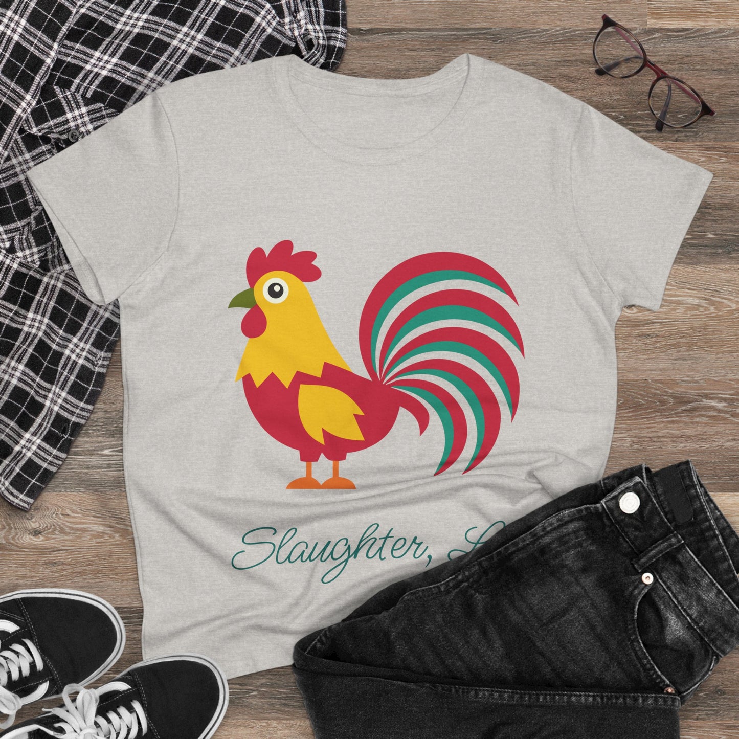 Women's Colorful Chicken Tee