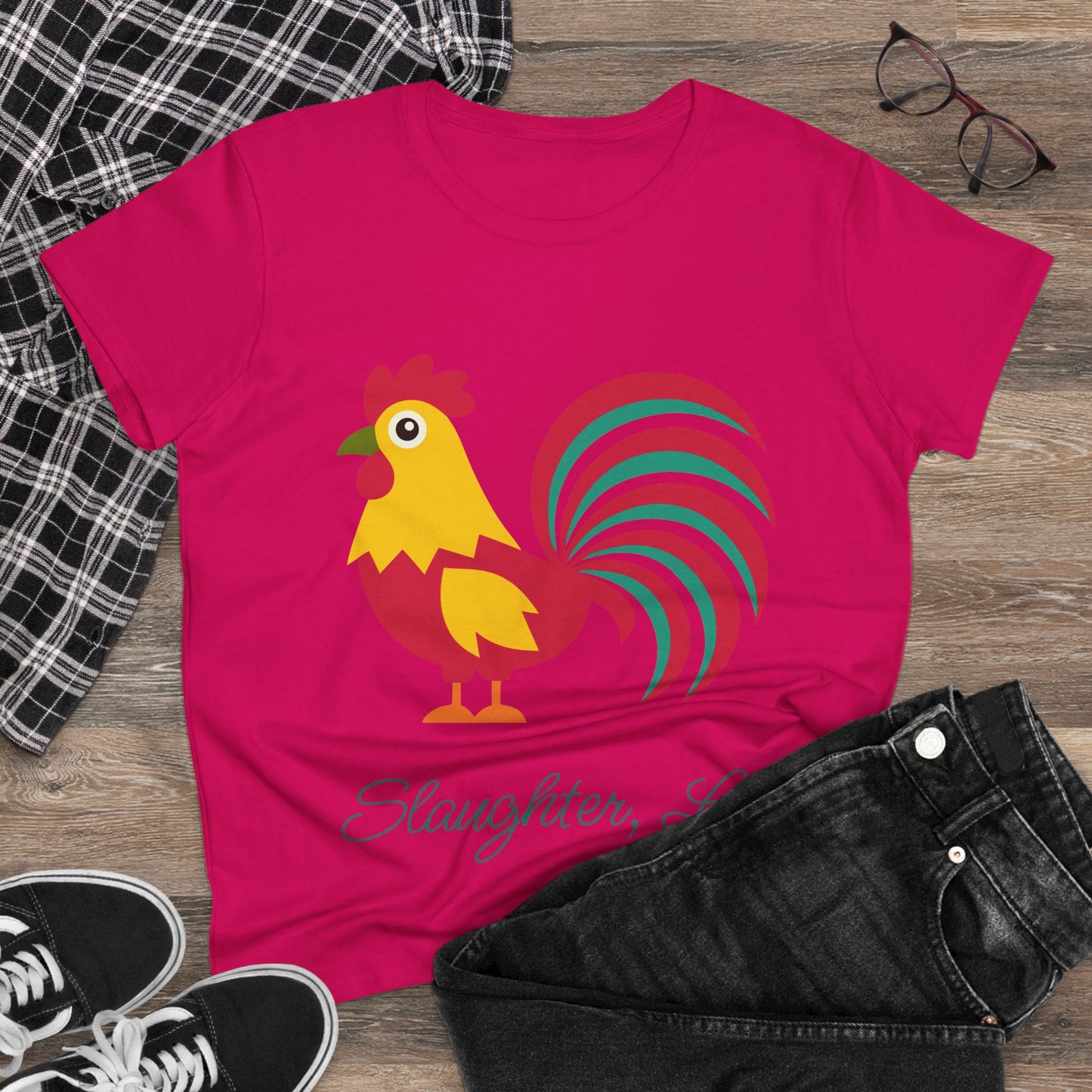 Women's Colorful Chicken Tee